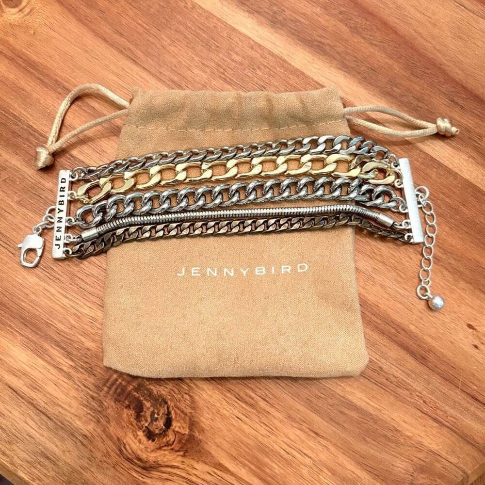 Jenny Bird | Multi-Chain Bracelet | Tri-Color | 7” Adjustable